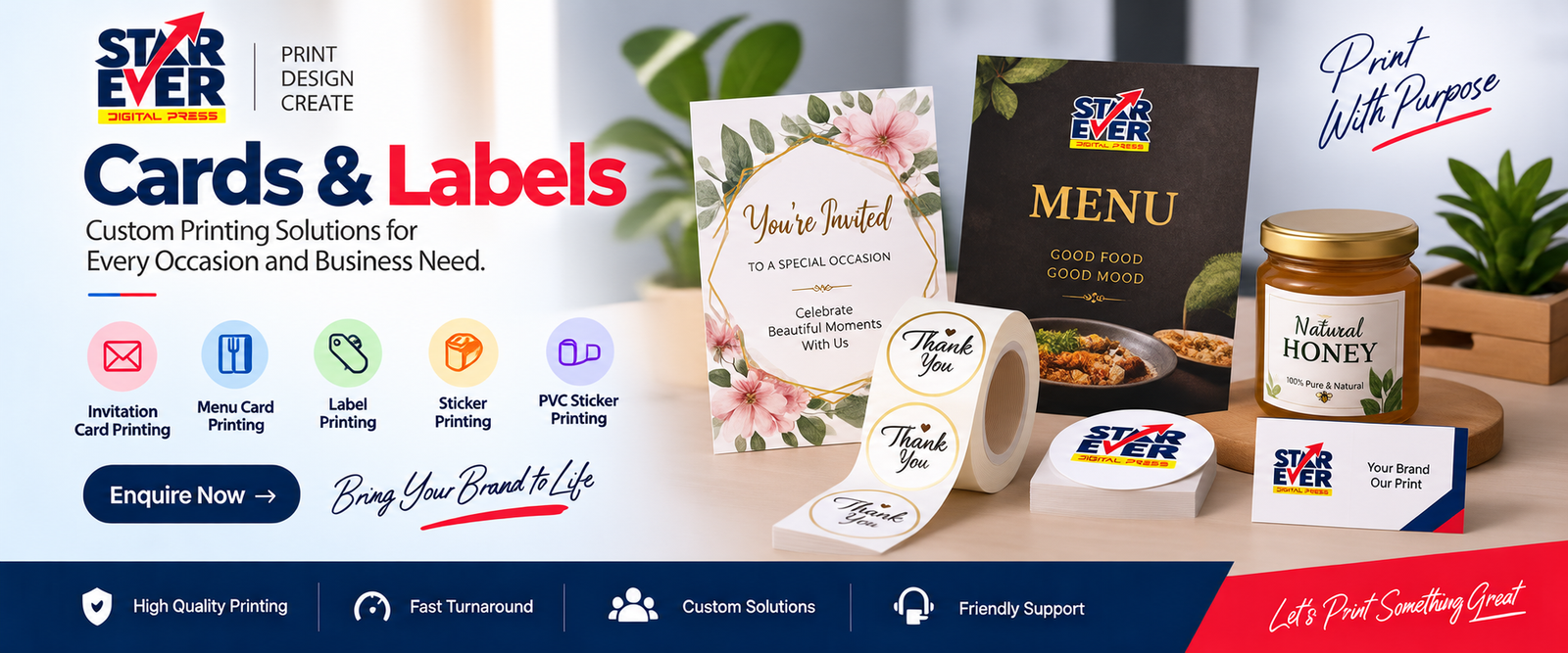 Star Ever Digital Press Cards and Labels Printing Services